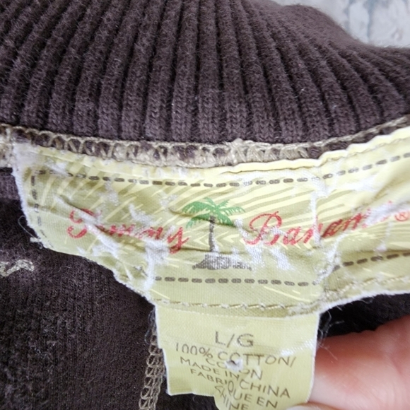 Tommy Bahama 1/4 Zip Pullover Cotton Sweater Cream Size Large - Picture 2 of 12